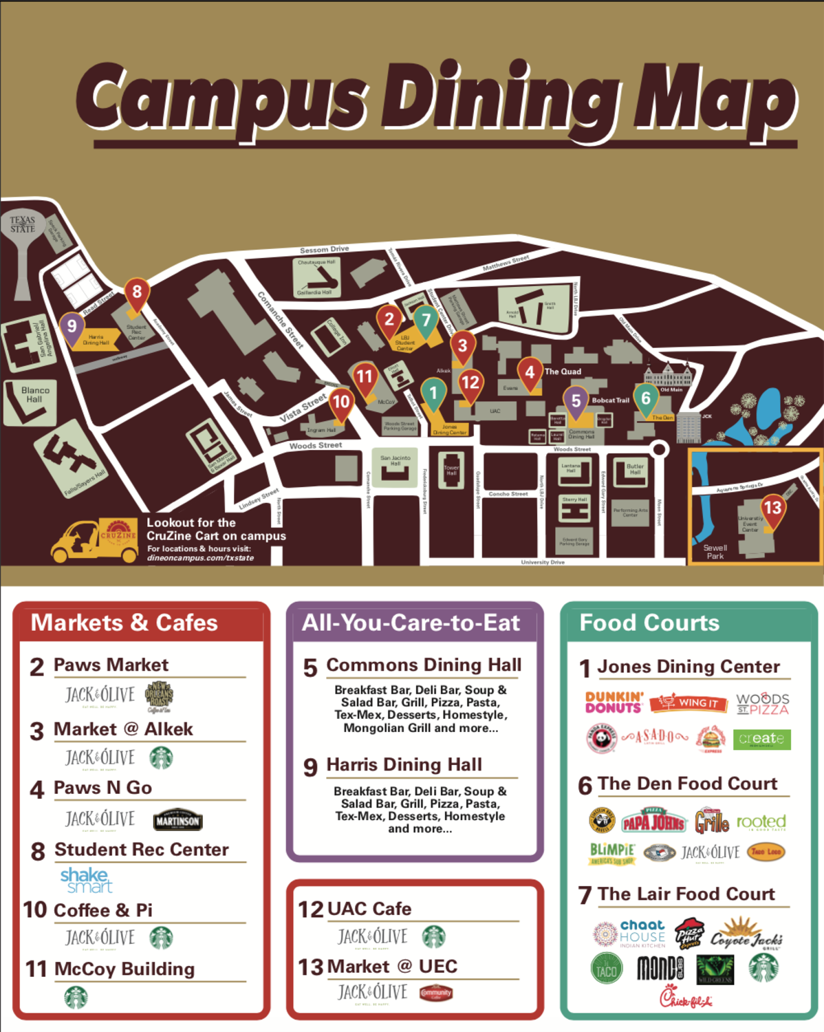 Dine On Campus At Texas State University Hours Locations