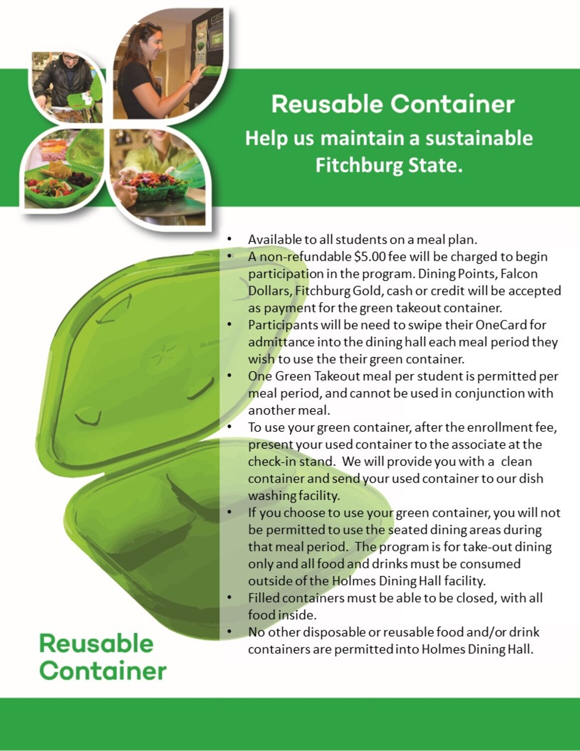 Reusable Container Program, Dining Services